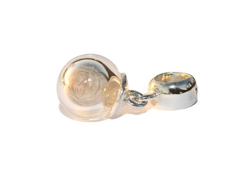 Grootgat kralen zilver met holle bedel